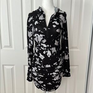 Black and White Patterned Dress